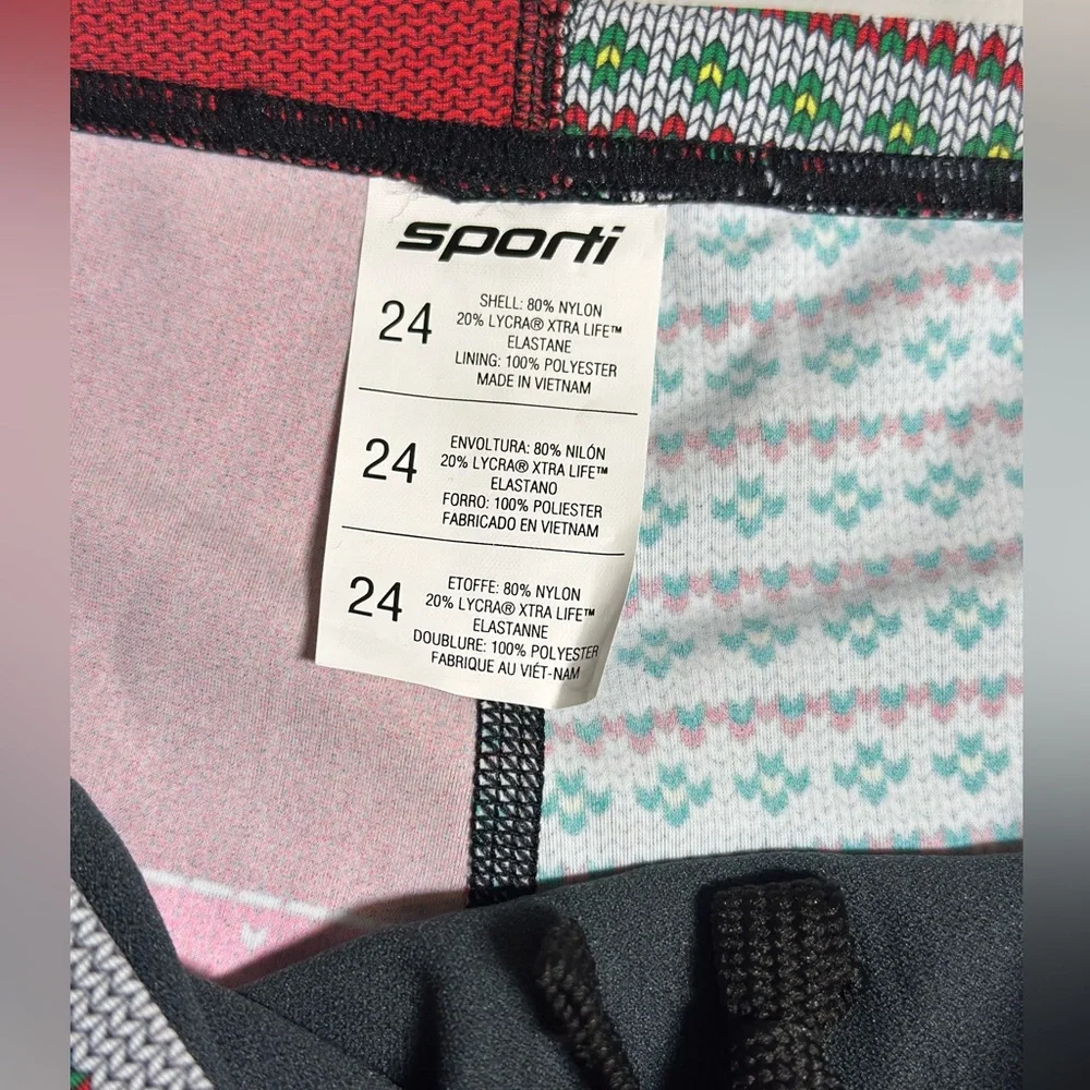 Sporti swim Jammer bathing suit swimsuit size‎ 24 holiday Christmas festive NWT